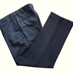 Savane Mens Navy 34x30 Polyester Dress Pants